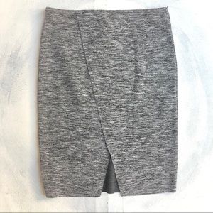 Stradivarius Grey Asymmetrical Stretch Skirt